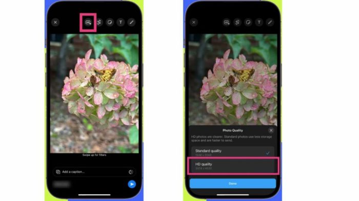Cara mengirim foto dengan efek tertentu di WhatsApp