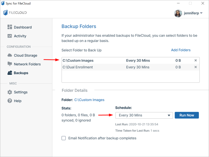 &icirc;Configure&icirc; the &icirc;Backup&icirc; &icirc;Schedule&icirc; - FileCloud Docs - Server