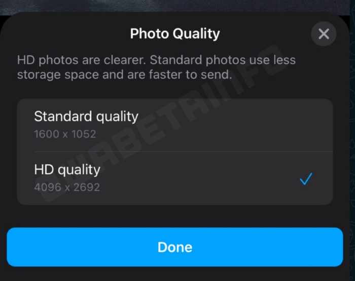 &icirc;WhatsApp&icirc; Is Rolling Out A Feature To Send 'HD &icirc;Quality&icirc;' Photos