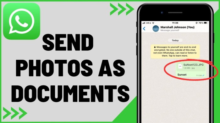 Bagaimana cara mengirim foto sebagai dokumen di WhatsApp