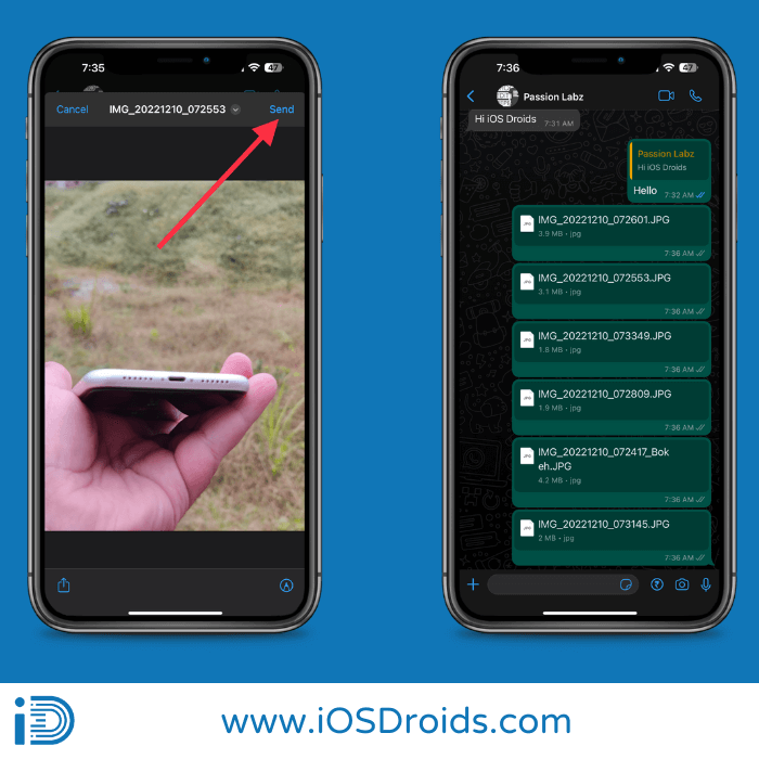 Bagaimana cara mengirim foto sebagai dokumen di WhatsApp