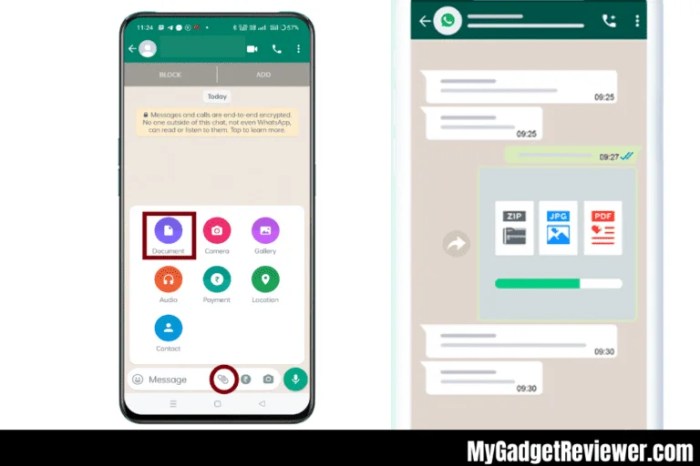 Bagaimana cara mengirim foto sebagai dokumen di WhatsApp