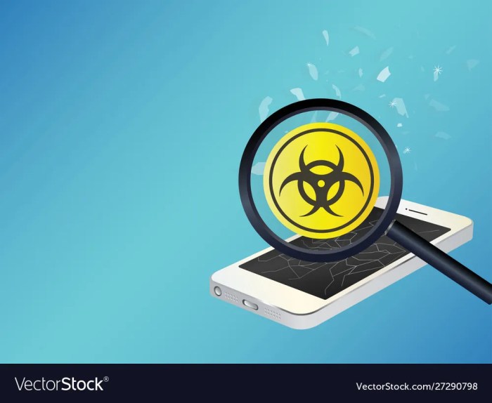 &icirc;Smartphone&icirc; device &icirc;infected&icirc; &icirc;virus&icirc; Royalty Free Vector Image